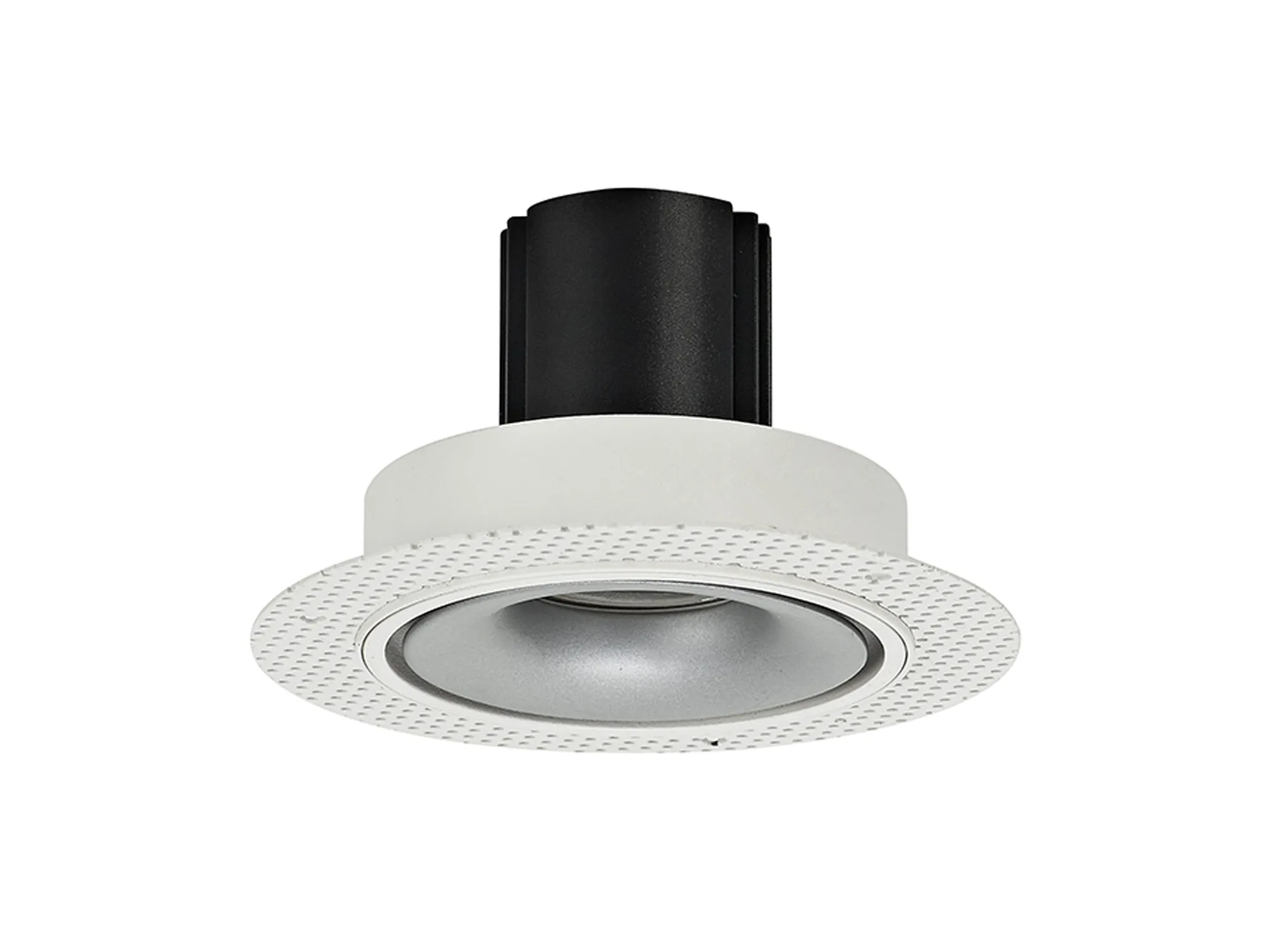 Bolor T 9 Tridonic Powered 9W 3000K 840lm 36° CRI>90 LED Engine White/Silver Trimless Fixed Recessed Spotlight, IP20